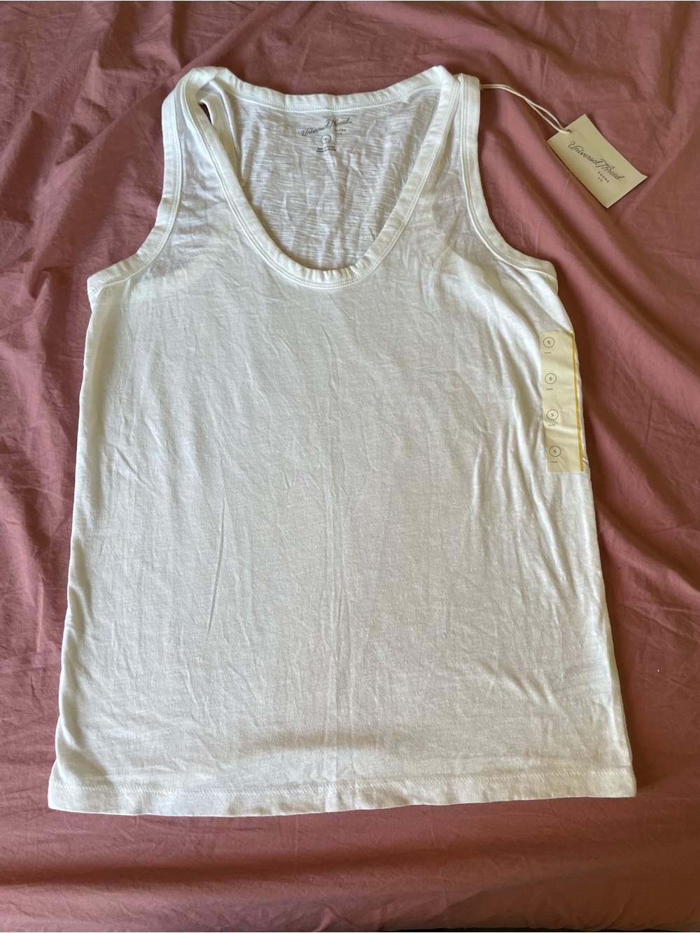 NWT Universal Thread White Scoop Neck Tank Top Size Small - Picture 3 of 5